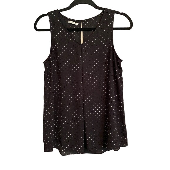 Maurices Sleeveless Top Polka Dots Size S Black White - Picture 1 of 4